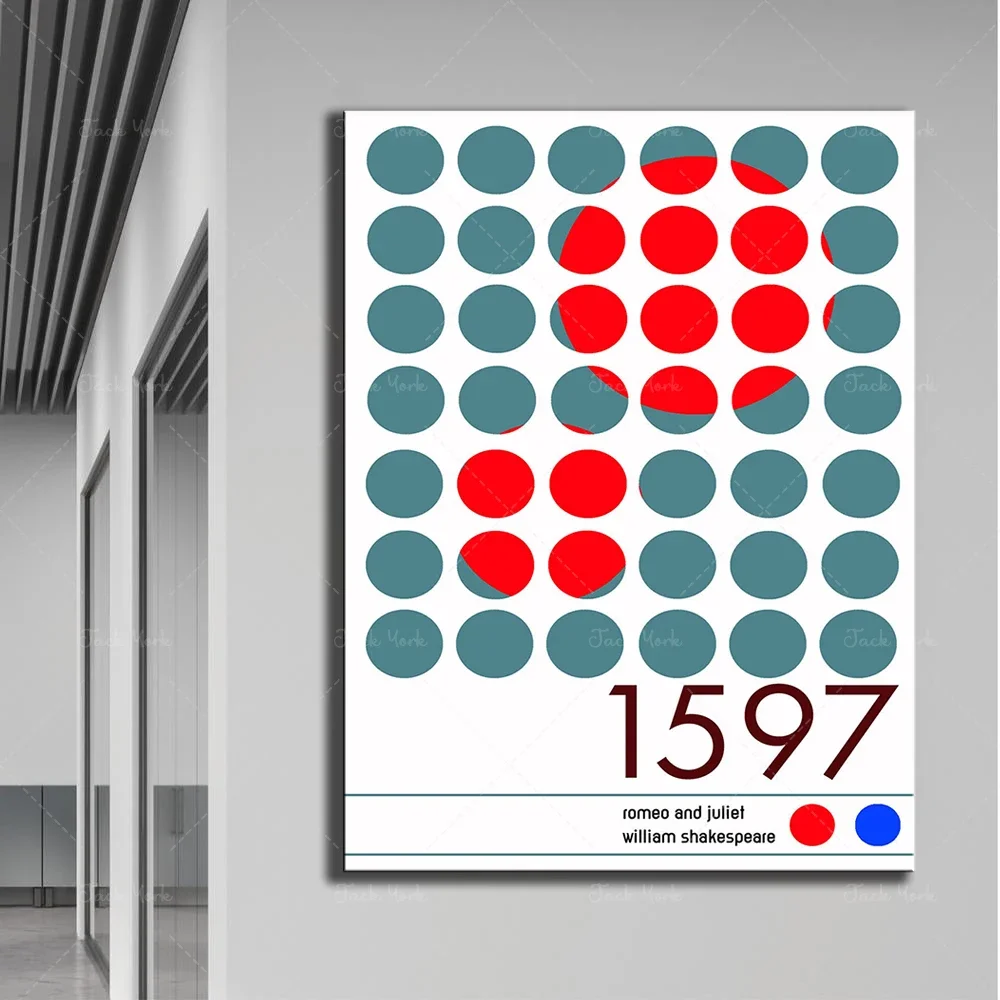 Bauhaus Inspired Shakespeare Quote Print  Romeo and Juliet Prints For Home Decore Idea Gift