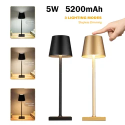Hotel Cordless Usb Rechargeable IP54 Waterproof Portable Touch Switch Table Lamps Bedroom Living Room Restaurant LED Lights