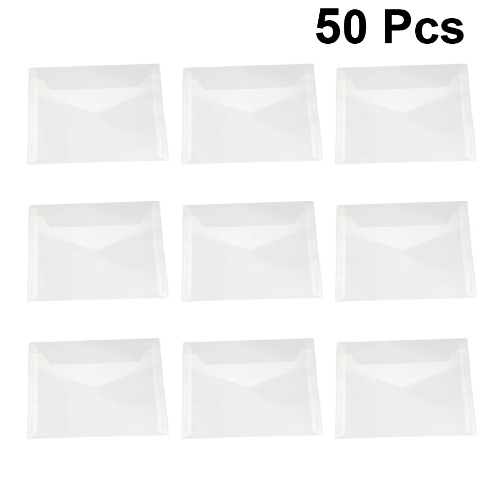 50 Pcs Invitation Gift Envelopes for Letters White Envolope Litmus Paper Folder Home Office Security-tinted Card Festival