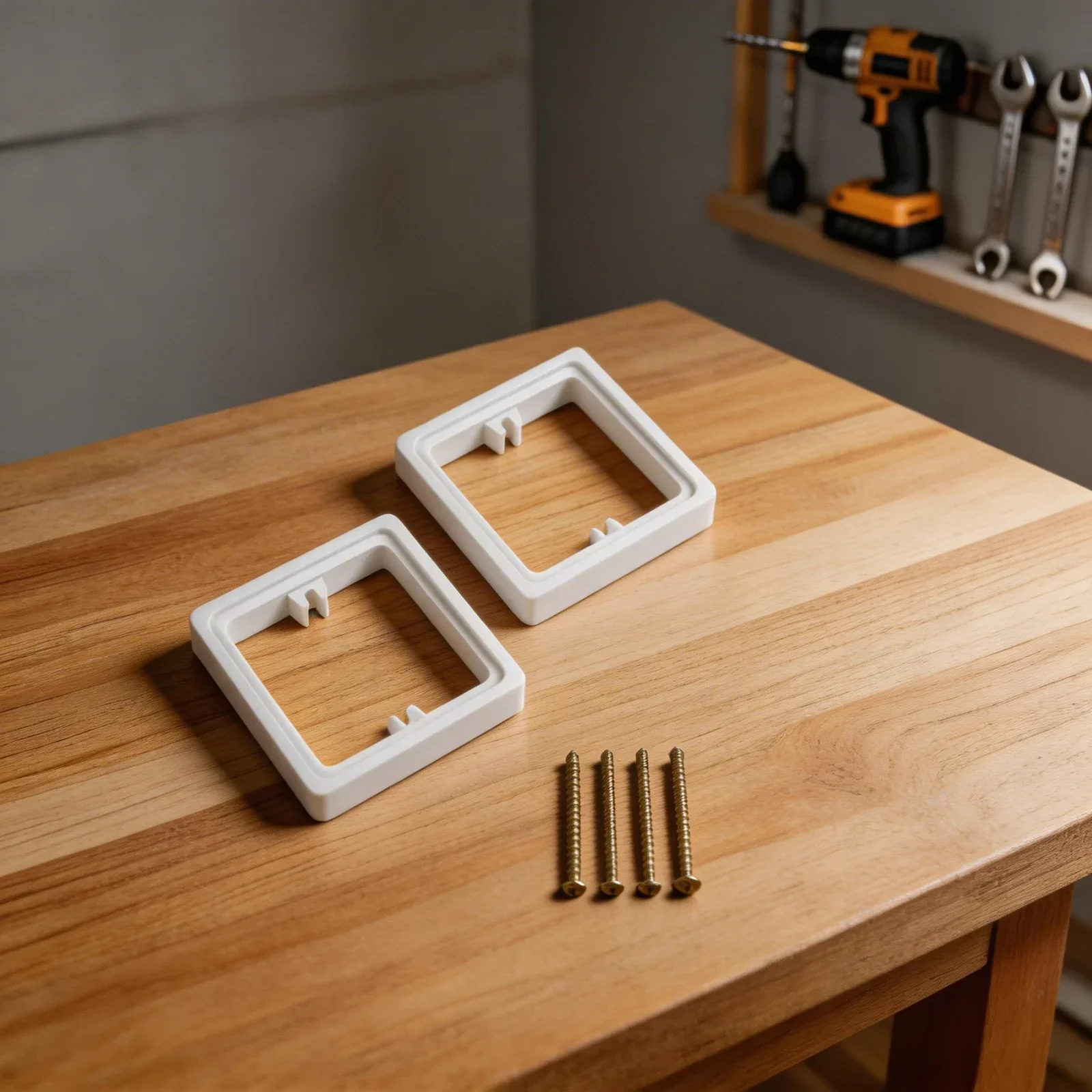 2pcs Square Spacer 10MM Single Socket Spacer 1 Gang Frame Plate With 4* Screws 2025 Hot Sale Brand. New And High Quality