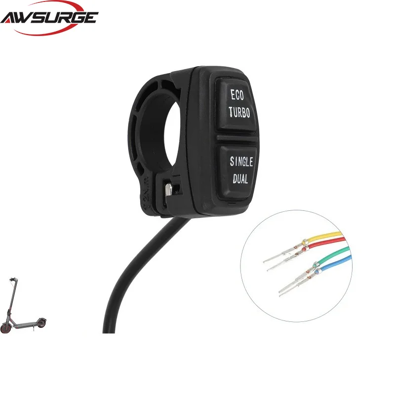 Electric Scooter DT3 Handlebar Control Switch 1.5M Wire ECO TURBO SINGLE DUAL Mode Replacement Push Button Switch