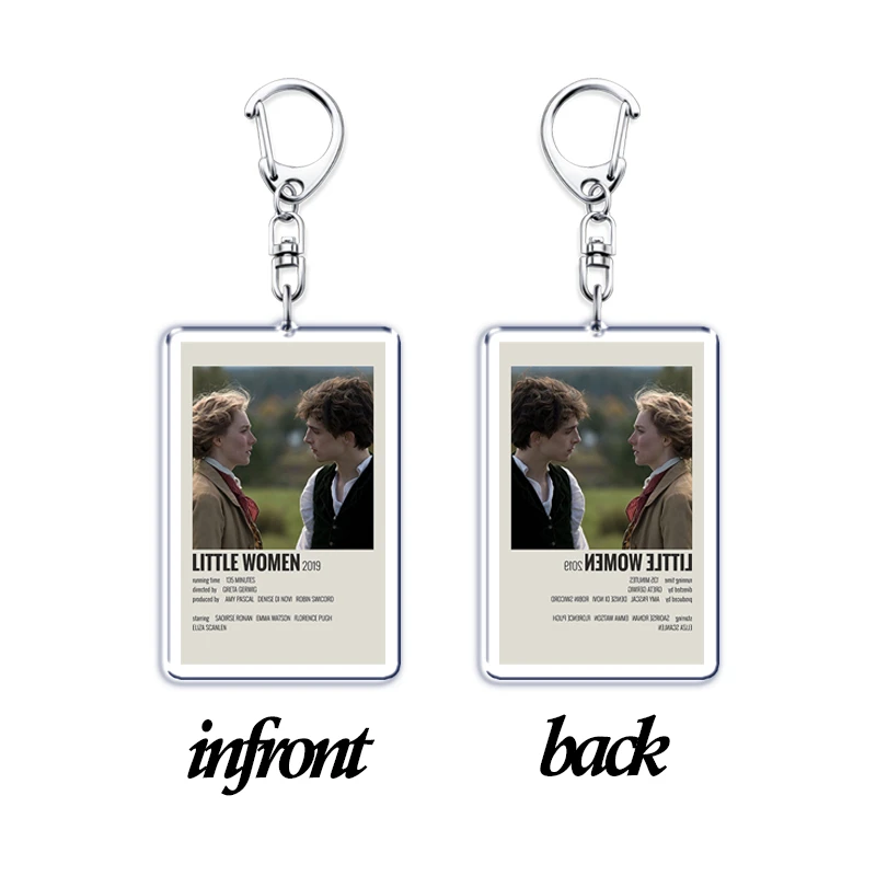 Classic Love Movie Films Keychains Little Women Titanic Pendant Keyring for Accessories Bag Key Chain Ring Jewelry Fans Gifts