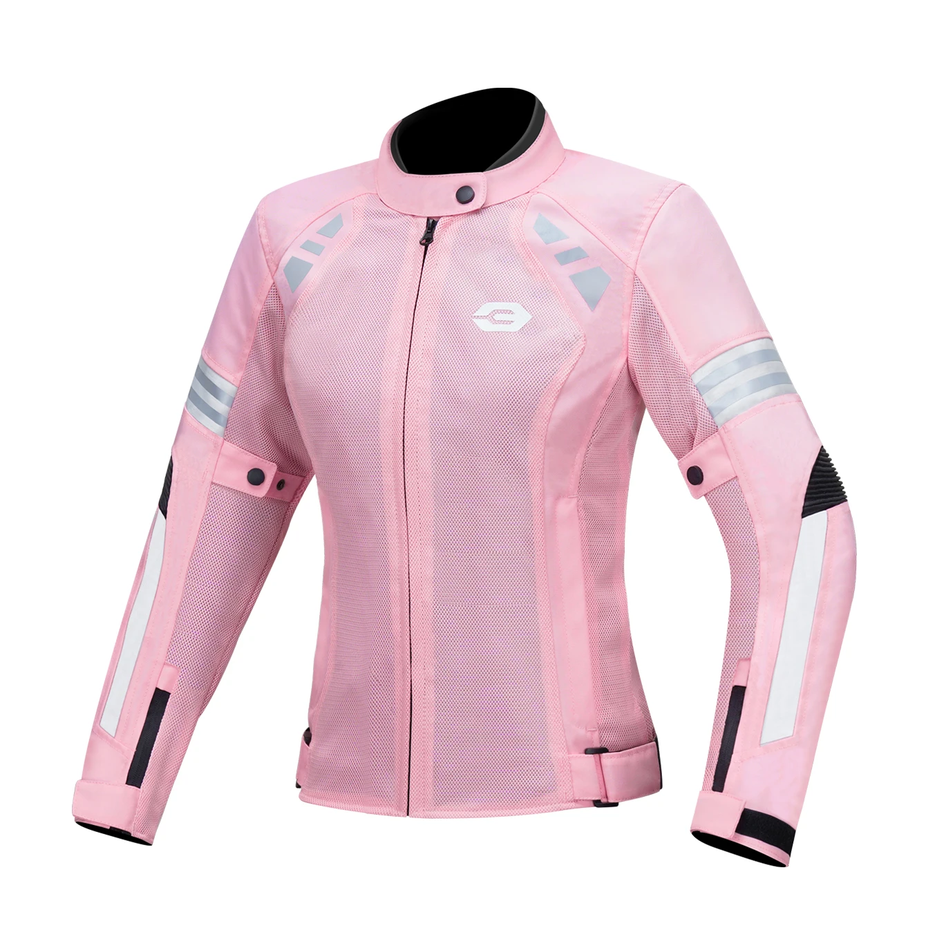 Summer Motorcycle Jacket Women's Breathable Mesh Textile Motorbike Jacket Adjustable Fit with Removable Protector Female Clothes