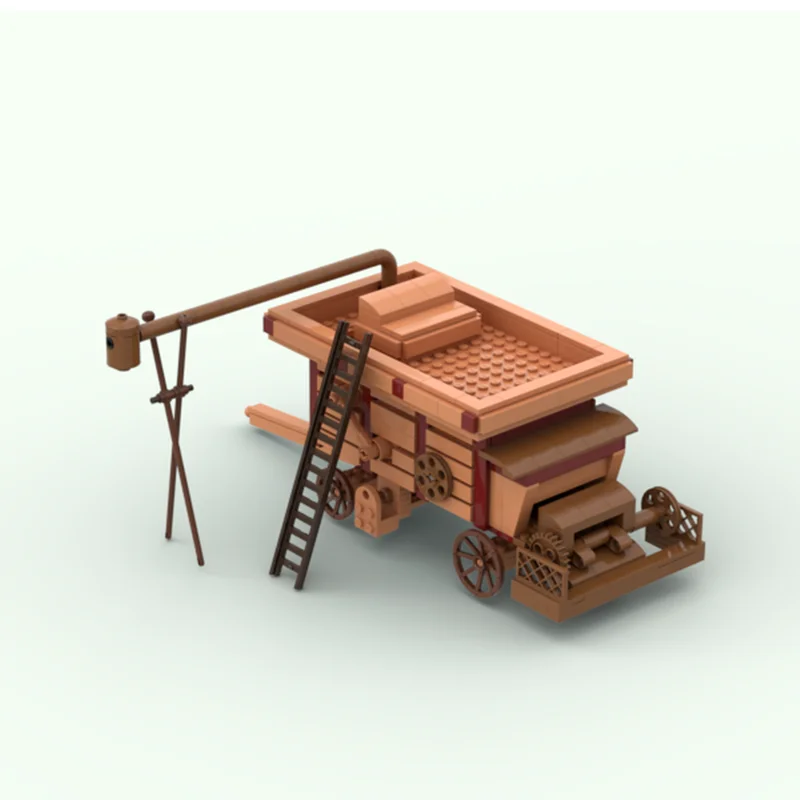 Moc tijolos de construção modular dreschmaschine debulhador colheitadeira modelo tecnologia blocos natal diy brinquedo construção presentes