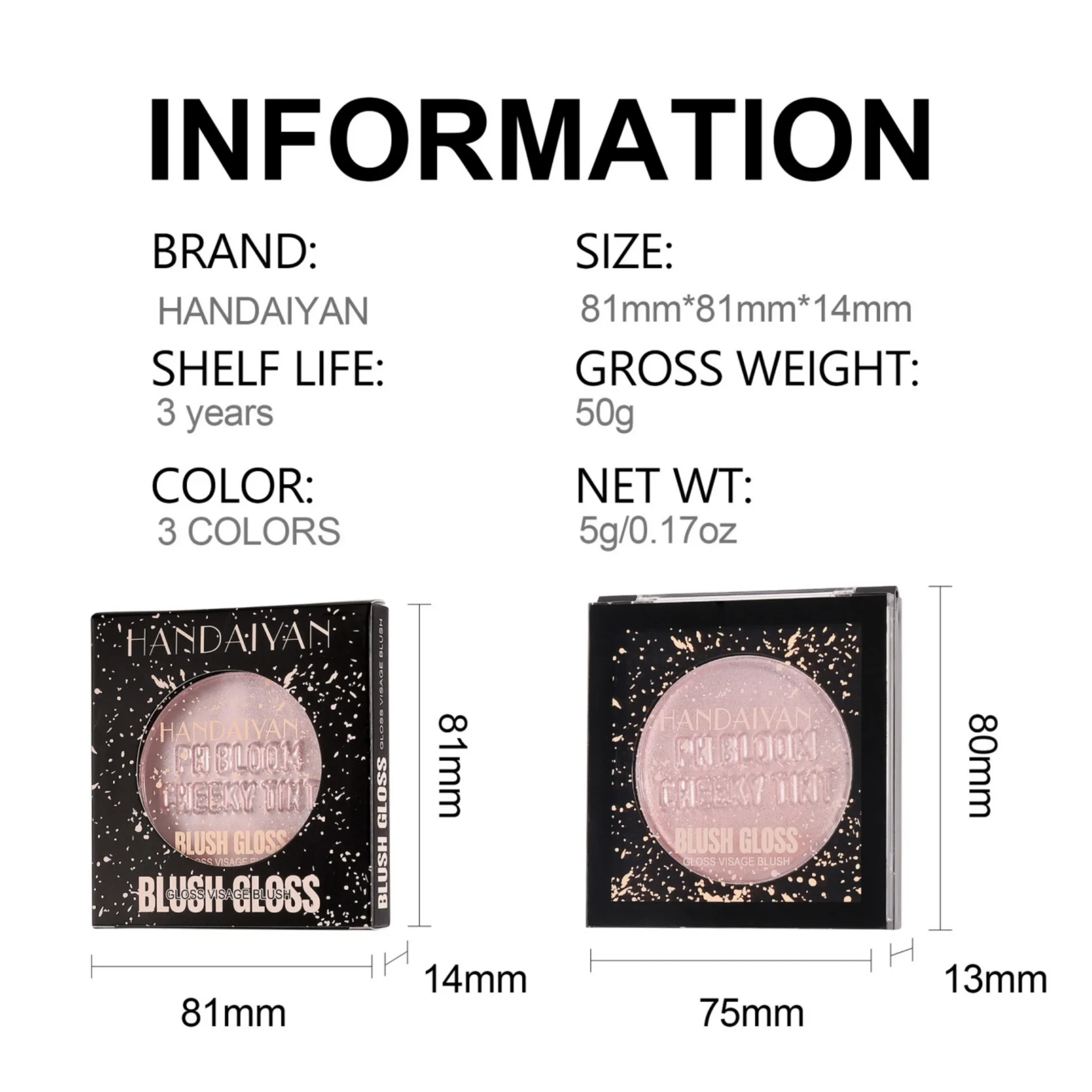 PH Bloom – fard à joues multi-usage, teinte avec dégradé, brillant, maquillage naturel pour le visage, Contour, poudre rose longue durée