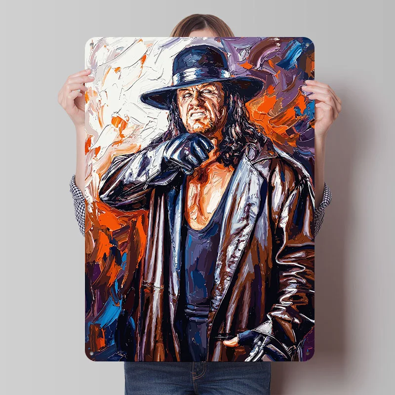 The Undertaker Painting Poster Customized Vintage Metal Signs Wall Art Retro Tin Plaque for Garage Decoration Gaming Desk Decor