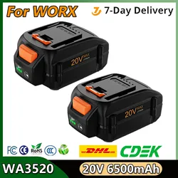 Replacement Battery For WORX WA3520 6500mAh 20V Li-ion Battery For WA3525 WA3575 WG151S WG155S WG251S WG255S WG540S WG545S WG890