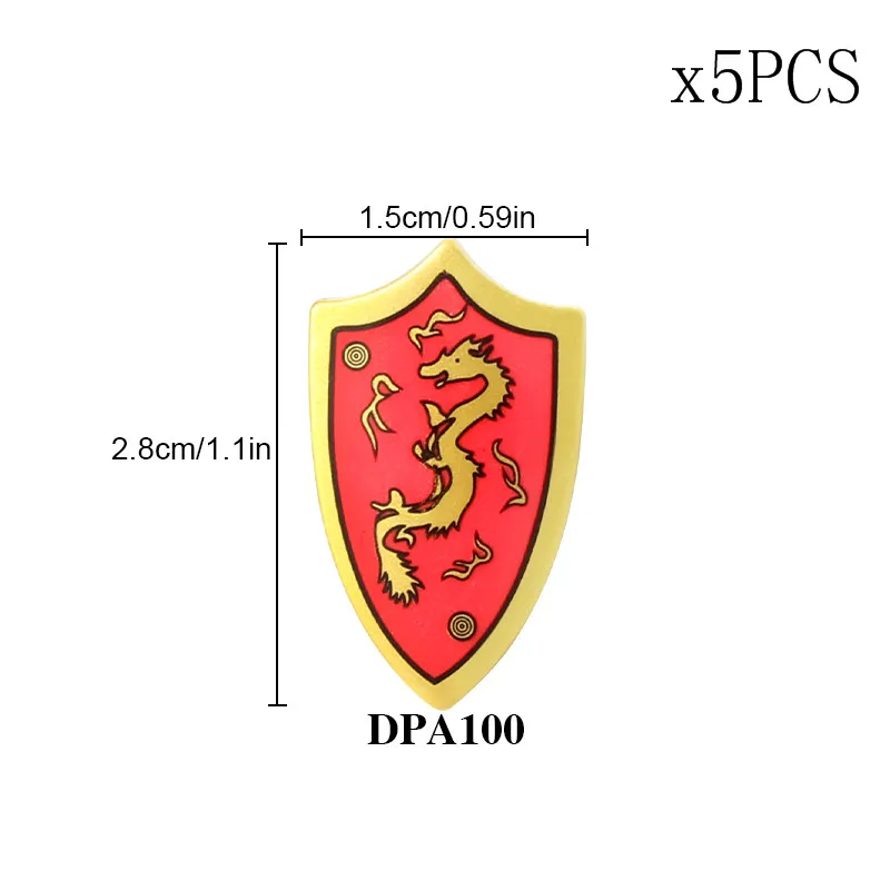 Blocs de construction de figurines de château médiéval, accessoires militaires, bouclier rond romain, double fourreau, tablier, jupe, armure, cape, jouet en briques