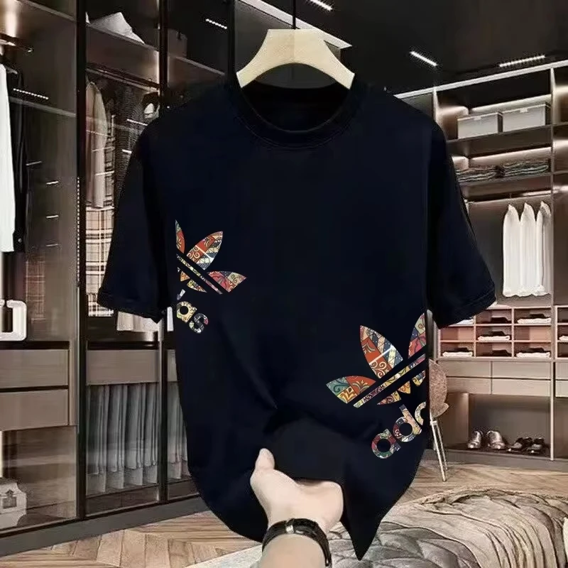 

New sports Men Loose T-shirt cotton fashion Oversized male Tee Shirt Gym Running Streetwear Fitness T-shirt men clothing