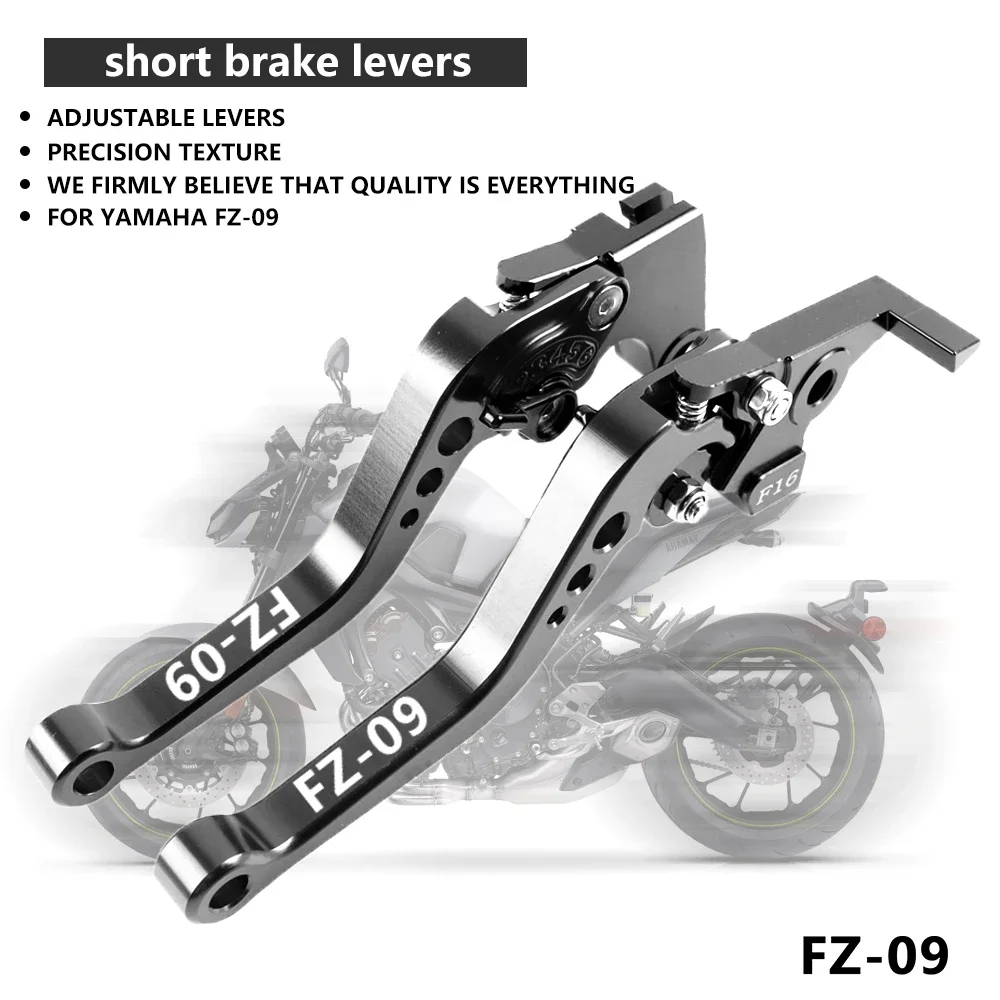 For Yamaha FZ09 2014 2015 2016 2017 2018 2019 2020 CNC Short Brake Clutch Lever Motorcycle Accessories Handles Lever