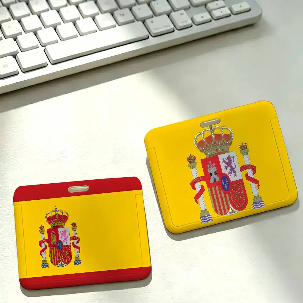 Nation Spain Card Holder Student ID Case Daily Use Subway Commute Work Cover Office School Bus Protector