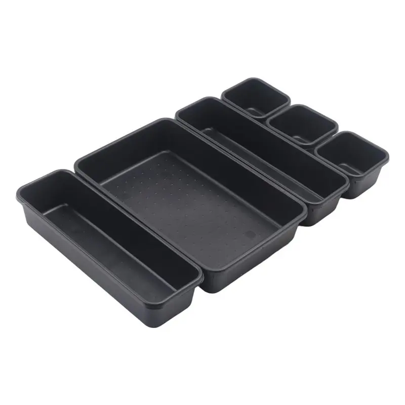 A76I-Tool Box Organizer And Storage Tray Tool Box Drawer Organizer Bins Desktop Storage Box Black 32 Pack