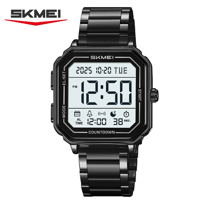 SKMEI 2559 Sportuhr mit Hintergrundbeleuchtung Casual Business Uhr für Herren Chronograph Digitale Armbanduhr 2-Zeit-System Herrenuhr Reloj Hom