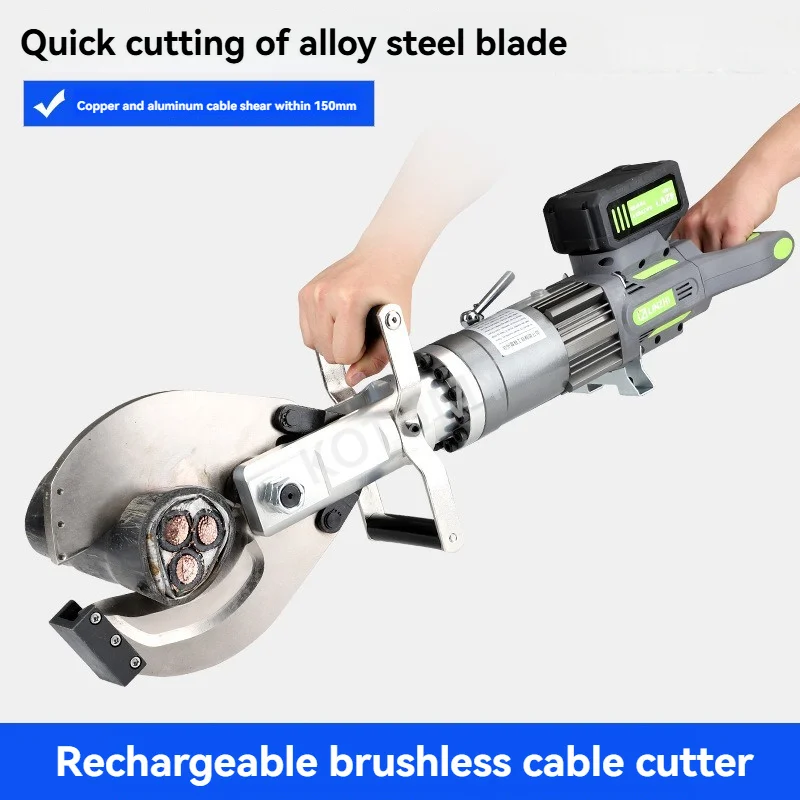 1800W Cable Cutter 250KN Large Output Rechargeable Hydraulic Cable Scissors Fast Cable Cutting Machine/Cable Shear 36V/4.0Ah