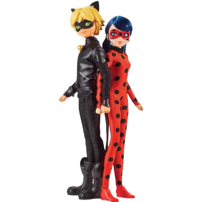 26cm Miraculous Anime Figure Ladybug Marinette Dupain-Cheng Black Cat Roll Action Figures Model Toy Doll Gift