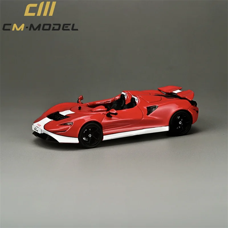 

Миниатюрная модель автомобиля CM 1:64 Elva красного и белого цвета, литая под давлением, в подарок