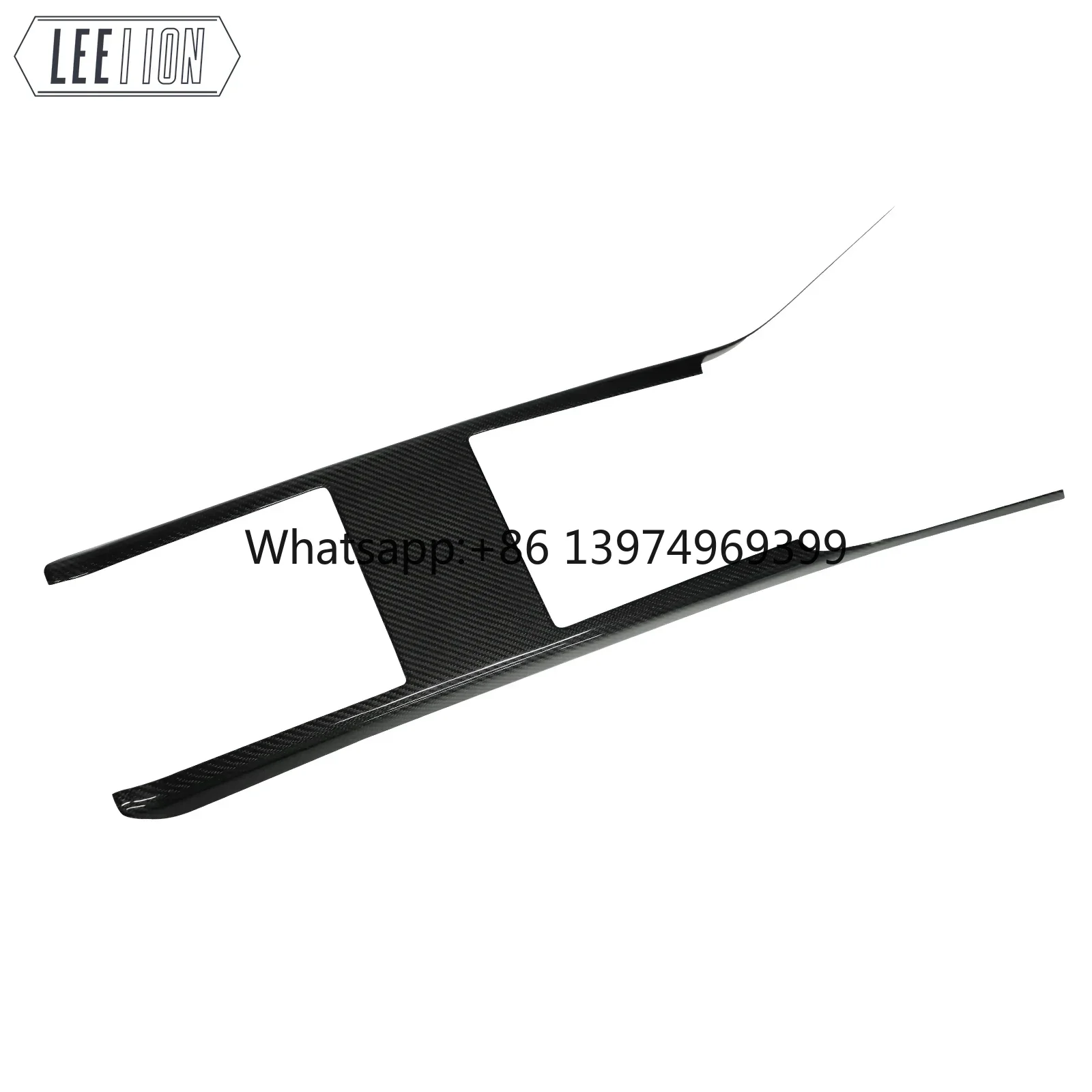 Dry Carbon Fiber Center Console Overlays Side Strip Trim for Leeiion Model X 2022 Center Armrest Cover