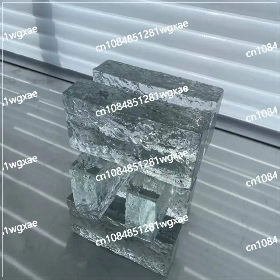 Online Celebrity New Cloud Table Crystal Brick Table Simple Design Transparent Acrylic Glass Brick Coffee Table.