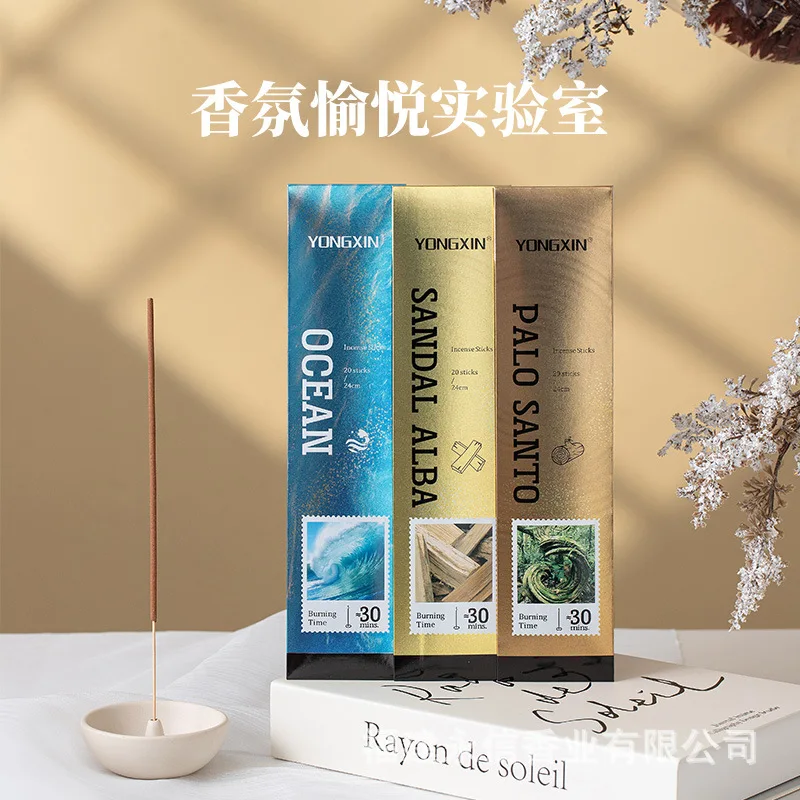 XMSJ Natural Sandalwood Agarwood Incense Sticks, Long‑Lasting Scented Line Incense for Indoor Home Aromatherapy Relaxation