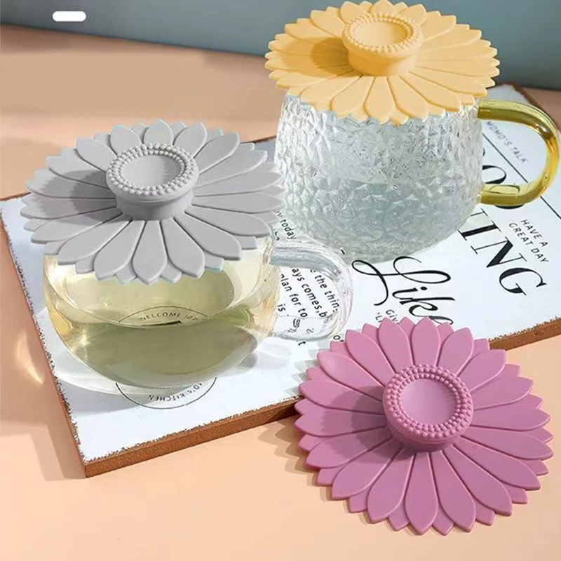 2pcs New 10cm Silicone Cup Cover Heat-resistant Leak Proof Sealed Lids Cap Dustproof Cup Cover Suction Cup Cover Tea Lids