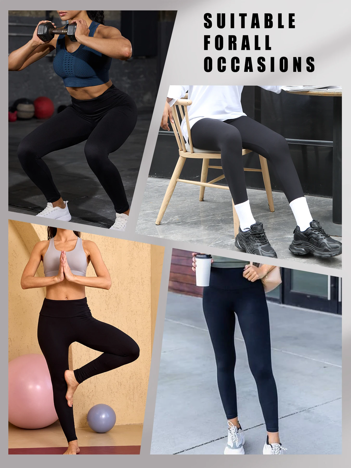 Leggings super macias femininas de alta elasticidade, sem transparência, treino, yoga, corrida, atlético, push up, academia, leggings longas de fitness