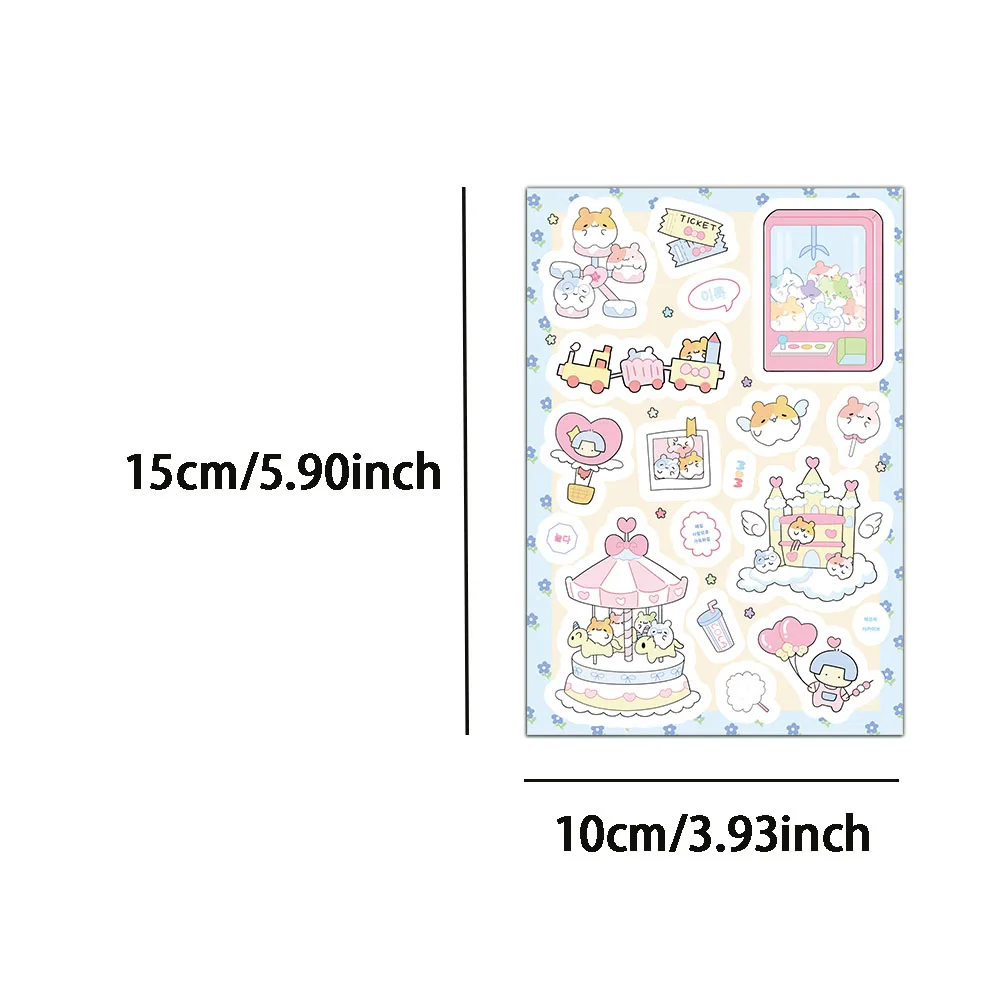 8PCS Spring Travel Stickers Cartoon Cute Small Elements Handheld Account Phone Case Notebook Decoration Waterproof Stickers