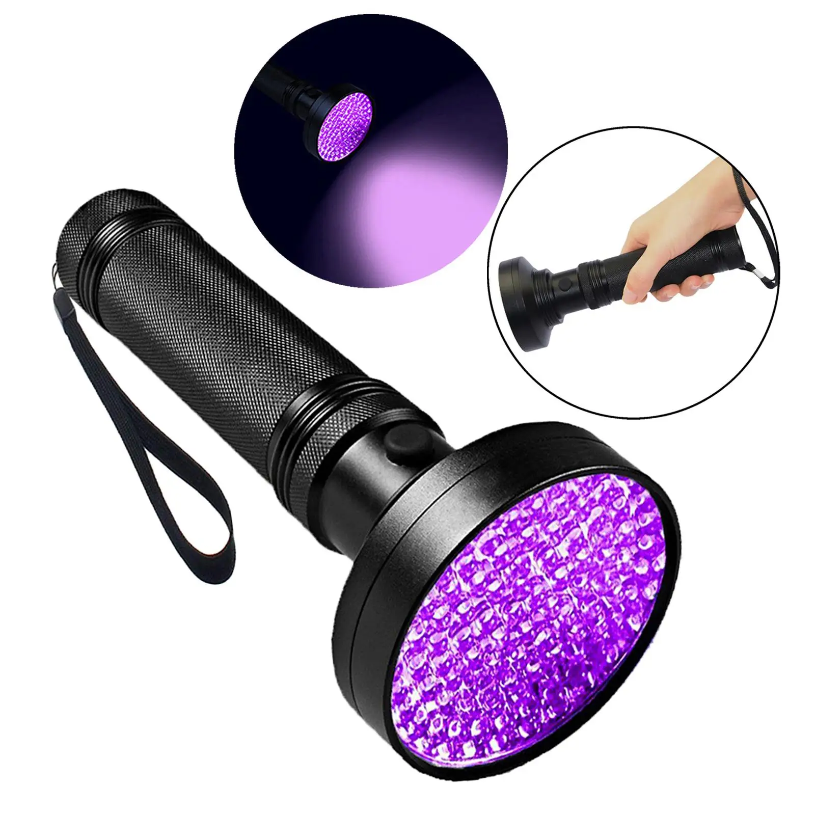 Handheld LED Flashlight Black Light Detector Inspection Ultraviolet Torch for Pet Cat Urine Bed Bug Carpets Stains Bathroom image 4