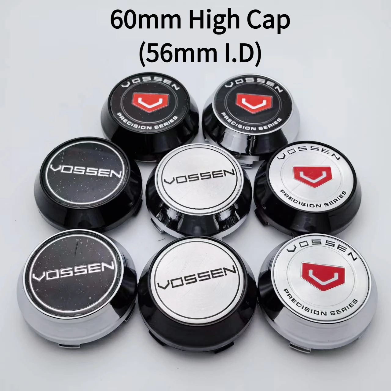 4 шт., 60 мм (56 мм ввода) с эмблемой VOSSEN, логотип, центральные колпаки колес автомобиля, ступица высокой крышки, аксессуары для стайлинга обода, замена колпачков