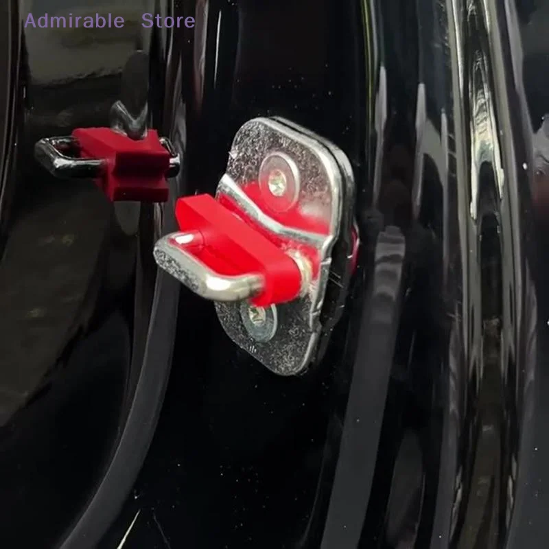 [W]Car Door Lock Shock Absorbing Silicone Sleeve Universal Style Protective Cover Anti Vibration Noiseless for Car Upgrades