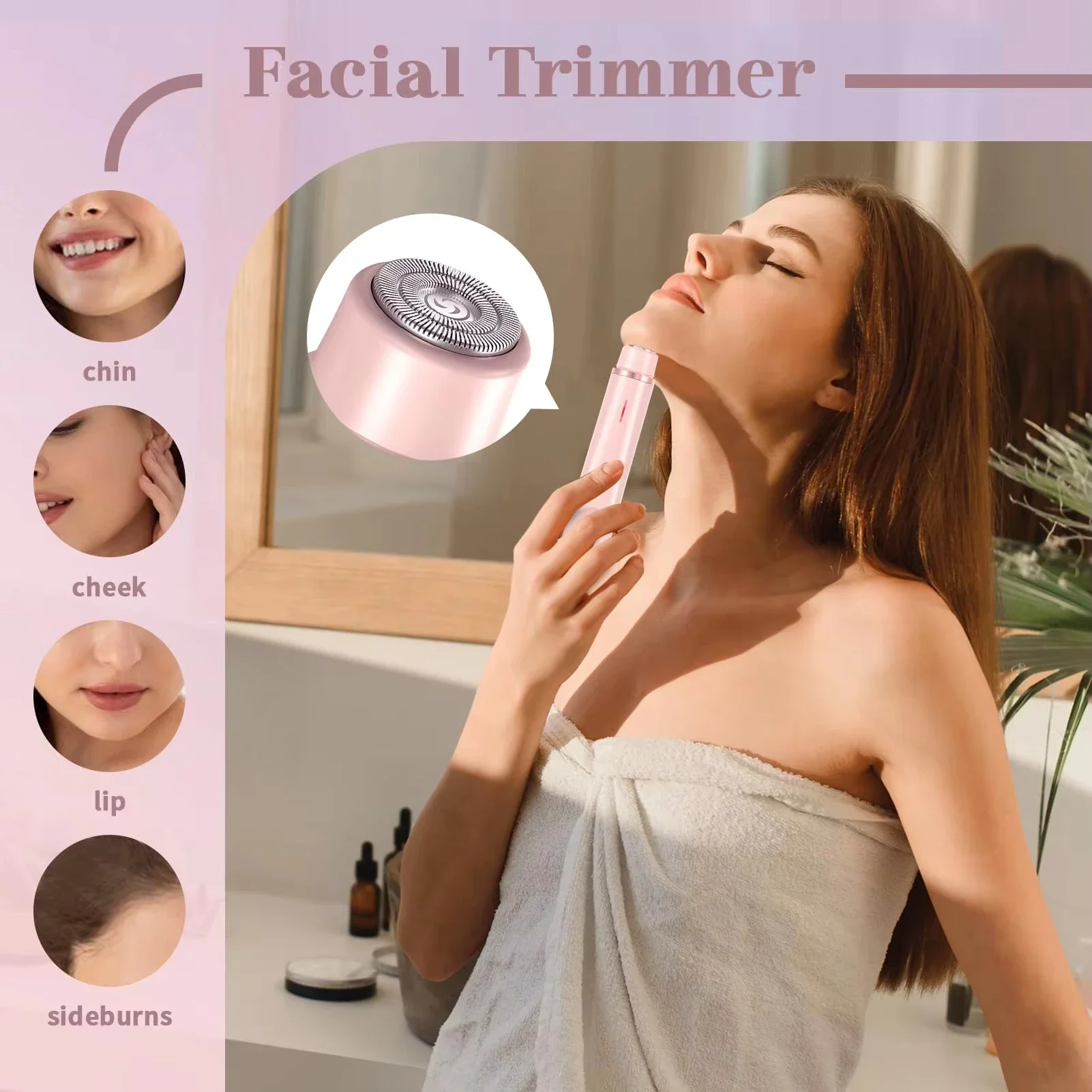 Electric Shaver for Woman Female Razor Body Epilator Face Facial Mustache Leg Body Underarm Bikini Electric Hair Remover Trimmer