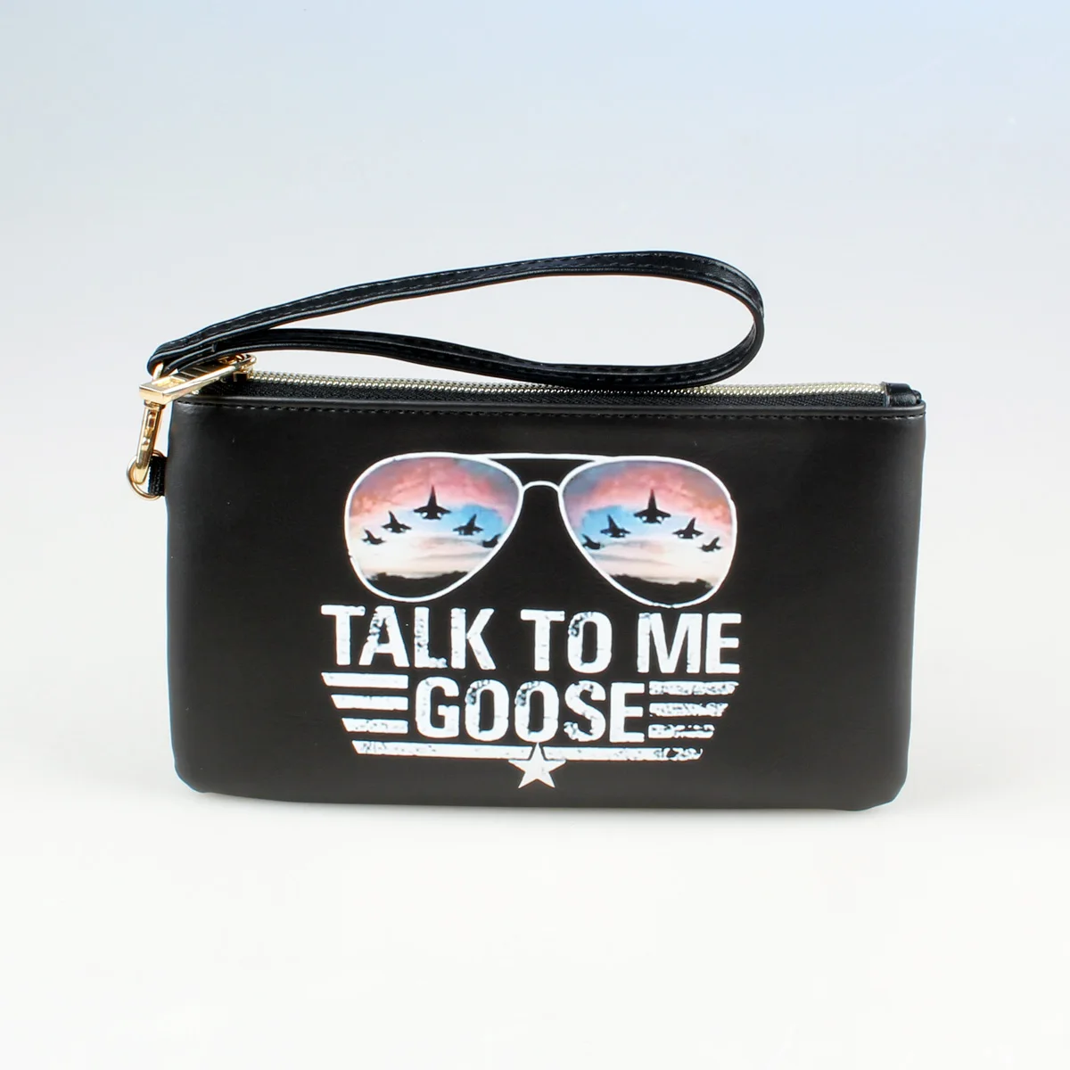 

Minimalist Letter Printing Wallet, Zipper Lightweight Women's Clutch Wallet With Wristband