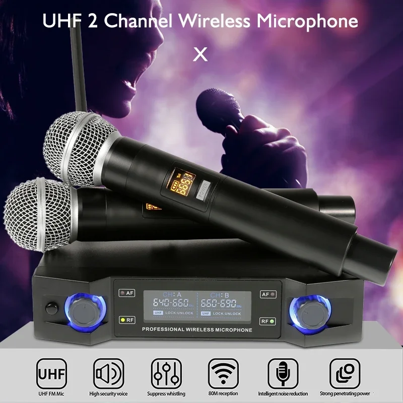 

Microphone Set Professional Wireless Karaoke Microphones USB Speaker for Kids Music Player Singing Recorder KTV Mic Speaker