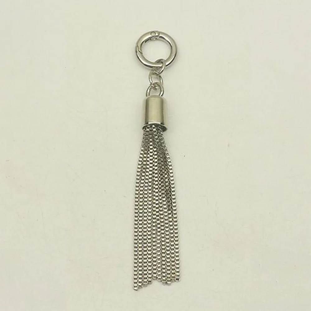 Fashion Brand Metal Decoration Buckle Tassel Pendant Keychain For Handbag Bag Purse Hardware Accessories DIY Crafts Decor Tassel