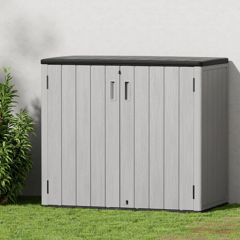 

Outdoor Storage Cabinet for Patio & Garden Shed, 37Cu.ft Outdoor Storage Shed Waterproof, Horizontal Outdoor Cabinet for Garage,
