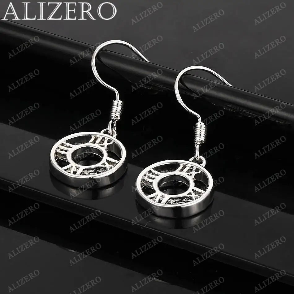 

Fine 925 Sterling Silver Roman Numerals Earrings Drop Earrings Creativity Gift Street All-match Party And Daily Wear