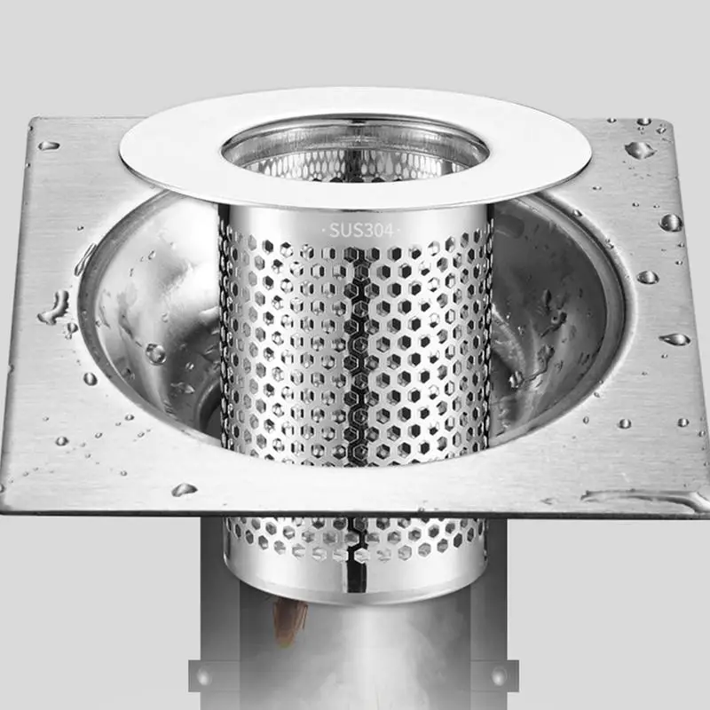 Stainless Steel Floor Drain Filter Washbasin Plug Anti Odor Pop-Up Bounce Core Basin Stopper Hair Catcher Shower Drain Strainer