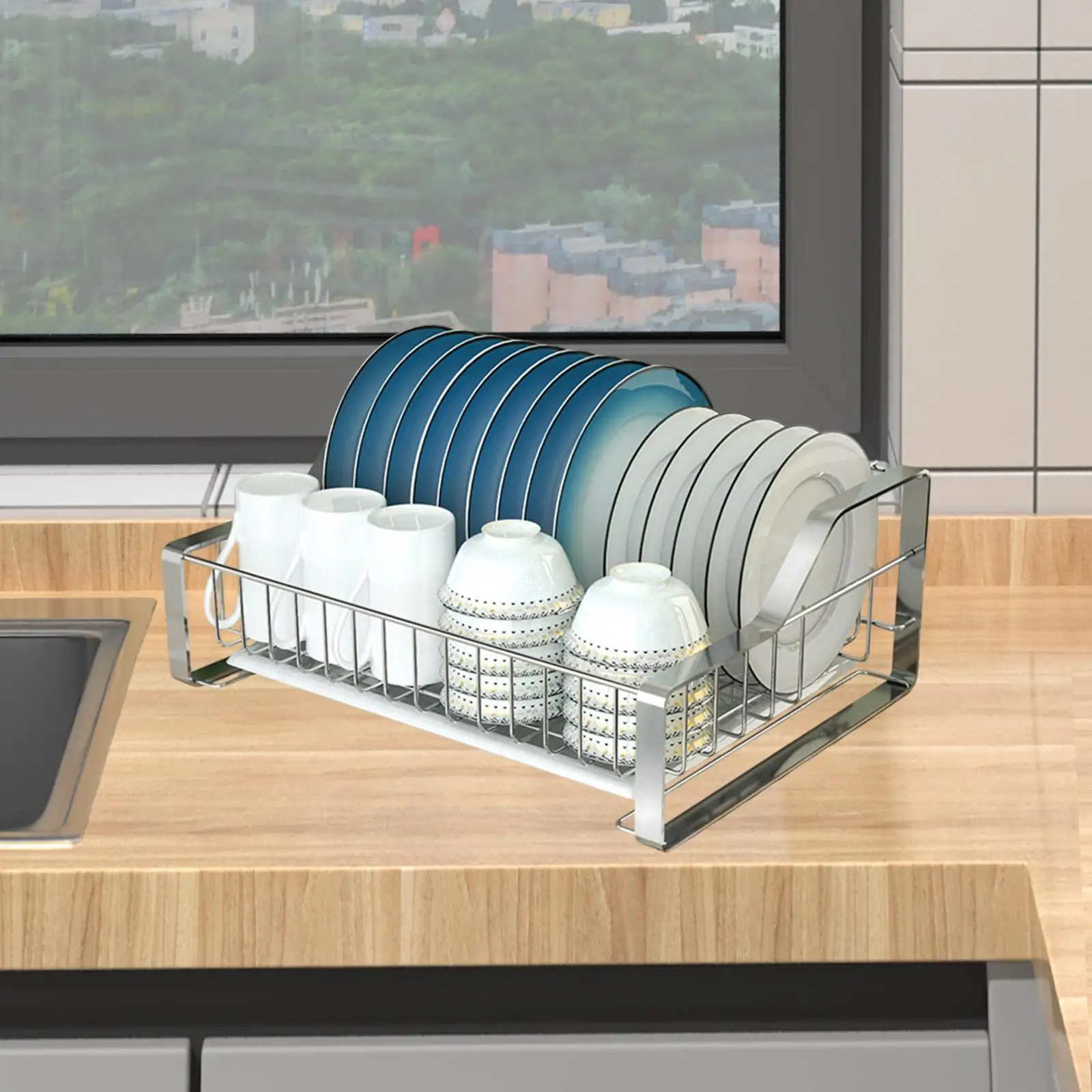 

Сушилка для посуды Сливная доска Кухонная сушилка Полка для кухонной мойки Полка для посуды для барной раковины Ресторан Кухонная стойка Отель