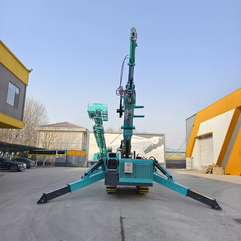 Spider-type Crane Telescopic Boom CE Certified Mini Crawler Mobile Crane Engine Core Components 3T Capacity 19M Radius