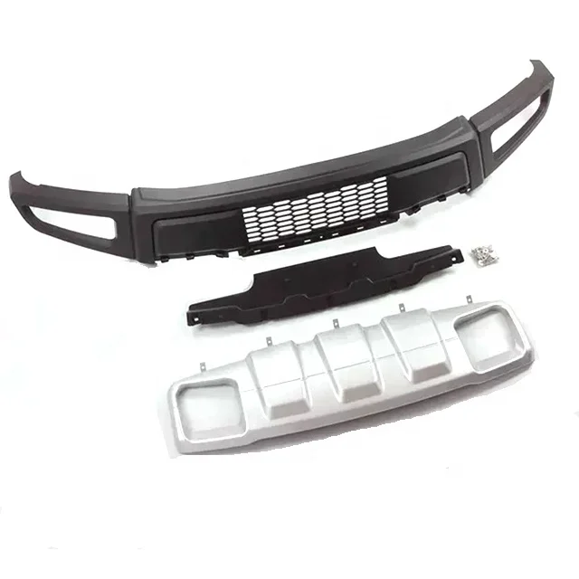 

Off Road Parts Plastic Car Front Bumper With Skid Plate Body Kit Bumper For F150 15-17 Raptor Style Bumper Kit