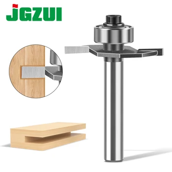 1 adet 6mm 12mm Shank Topu T kesici Ağaç İşleme Freze Yönlendirici Bit Planya Kesici 2-in-1 Planya Crabapple Açı freze kesicisi