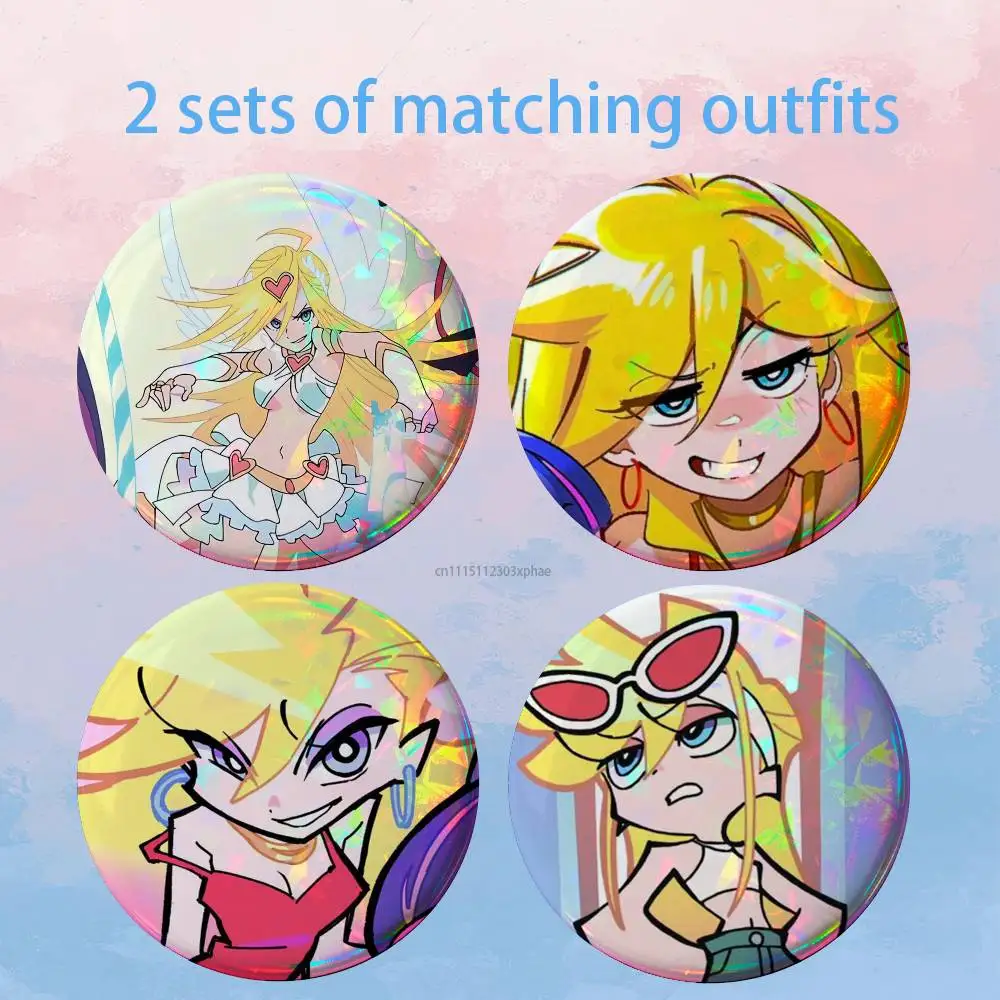 Panty Anarchy Stocking with Garterbelt 2 piece set Pins Creativity Printed Picture Text Metal Lapel Badges Brooches Jewelry Gift