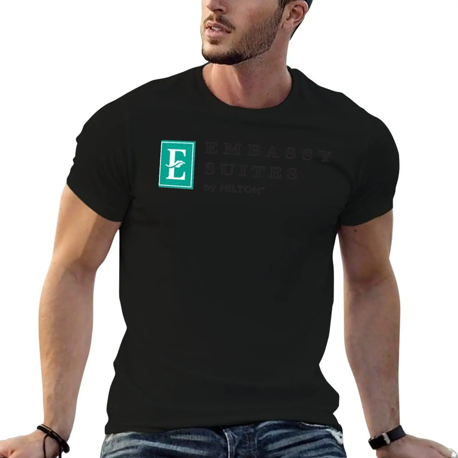 Camiseta Embassy Suites Classic, camiseta de lujo para hombre, camisetas lisas para hombre, paquete de camisetas blancas