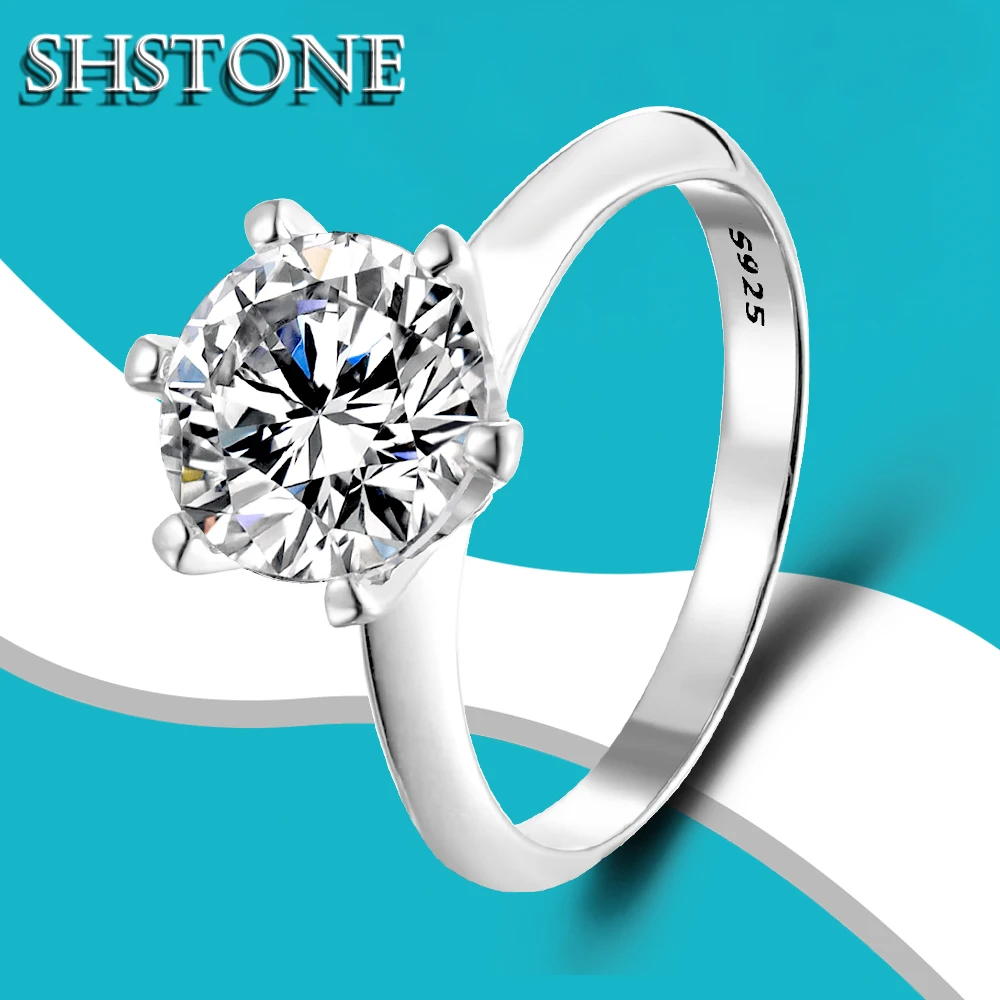 

SHSTONE 1-3 Carat D Color Moissanite Rings for Women 100% s925 Sterling Sliver D VVS1 Diamond Ring Wedding Fine Jewelry Gifts