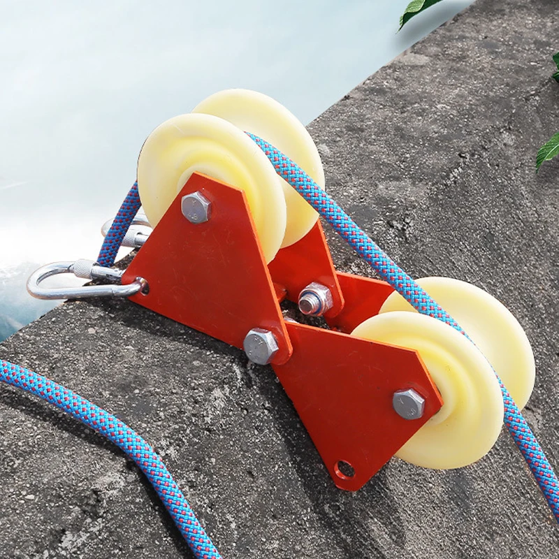 P440 High-Altitude Operation Rock Climbing Retractor, Corner Protector Sling, Labor-Saving, Anti-Wear Rope Device