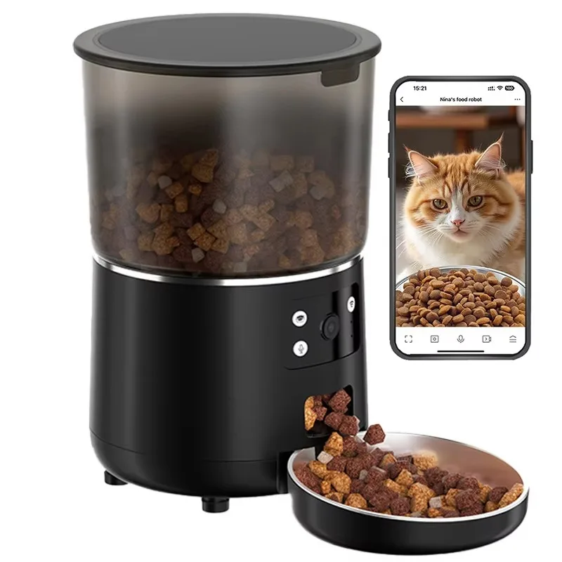 

Automatic Feeder with Camera Night Vision HD WiFi Two-Way Audio