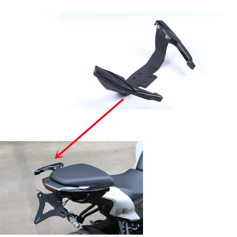 Motorcycle Tail Handrail For Benelli 150s BJ125-3E TNT125 CNC Personality Rear Armrest Racer Shelf Handle Tail Fin Accessories