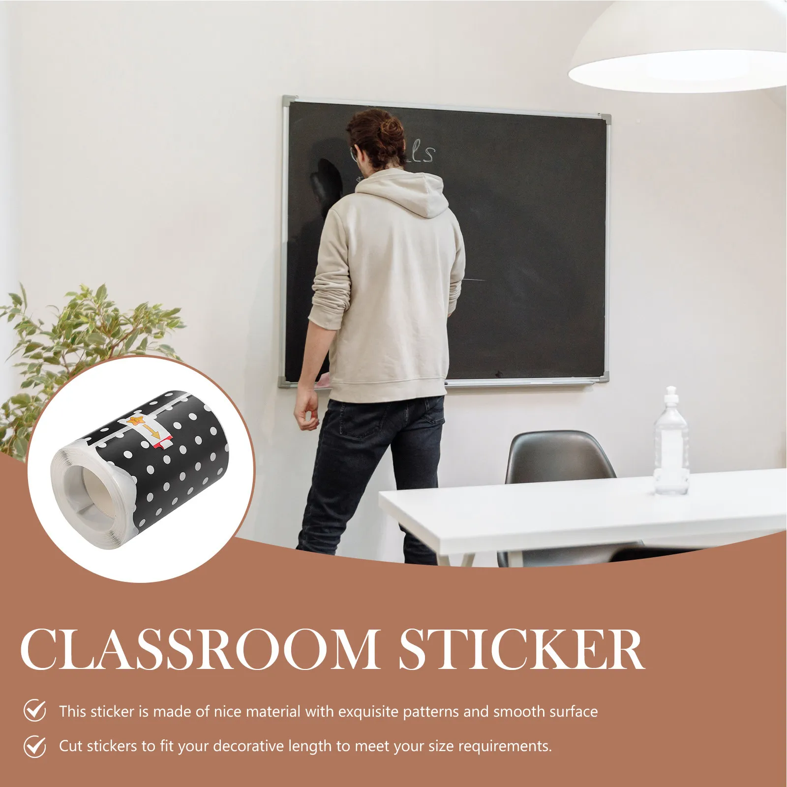 1 Dot Border Sticker, Premium Removable Adhesive Classroom Bulletin Board Decoration Trim