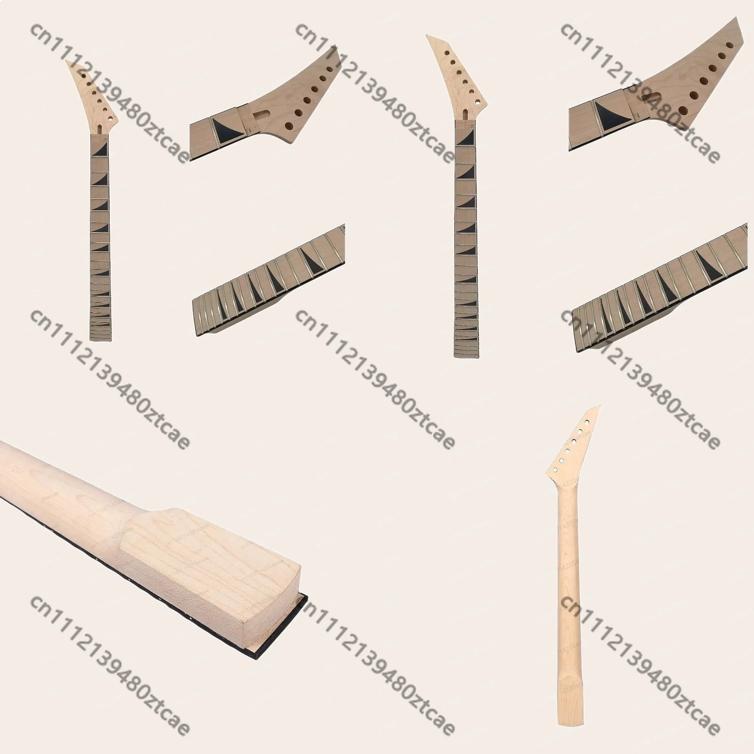 J14-1 Left-Handed Guitar Headstock Genuine Maple Fretboard for Custom Left-Handed Guitar Builds