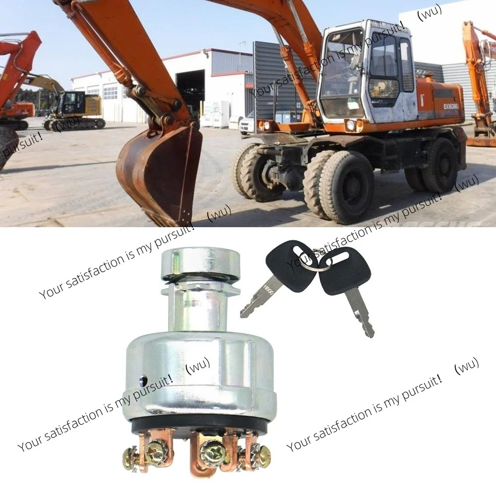 Suitable for 4186743 4186745 Hitachi EX160WD EX200 excavator ignition switch lock cylinder with 2 keys