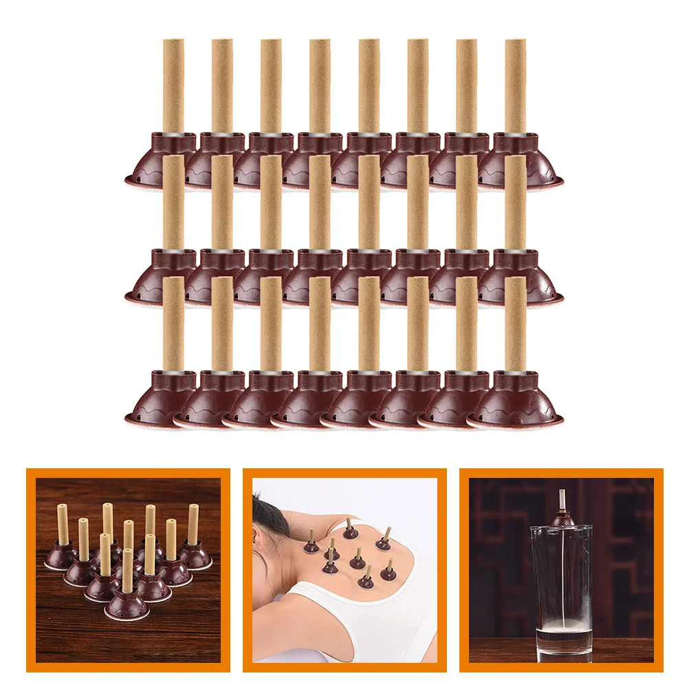 60 stuks Decor Moxa Sticks Rookloze Kegels Huishoudelijke Moxibustion Afvallen Accessoires Draagbaar voor Acupunt Salon